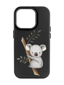 Матовий чорний чохол на Apple iPhone 14 Pro Max :: Коала (принт 132)