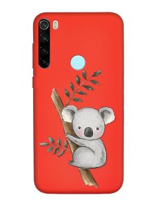 Матовий червоний чохол на Xiaomi Redmi Note 8T :: Коала (принт 132)
