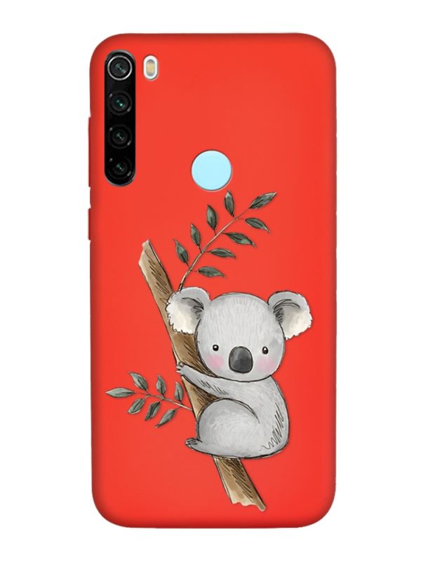 Матовий червоний чохол на Xiaomi Redmi Note 8T :: Коала (принт 132)