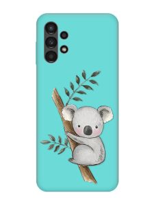 Матовий бірюзовий чохол на Samsung Galaxy A13 4G :: Коала (принт 132)