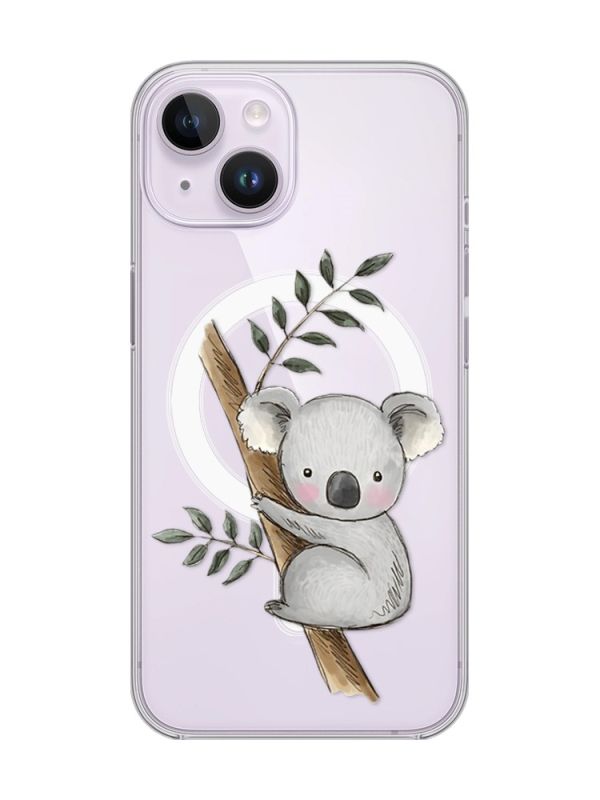 Магнітний чохол на iPhone 14 із підтримкою MagSafe :: Коала (принт 132)