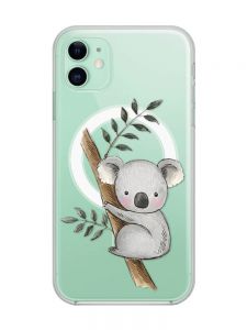 Магнітний чохол на iPhone 11 із підтримкою MagSafe :: Коала (принт 132)
