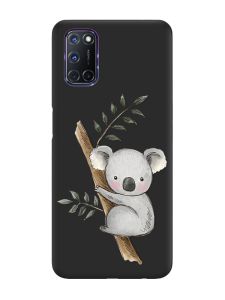 Матовий чорний чохол на Oppo A52/A72/A92 :: Коала (принт 132)