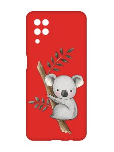 Матовий червоний чохол на Samsung Galaxy A12 :: Коала (принт 132)