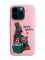 Матовий рожевий чохол на Apple iPhone 14 Pro :: Дівчина з кавою (принт 136)