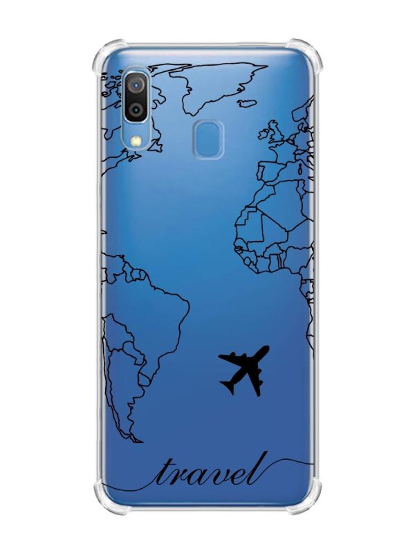Чохол з потовщеними кутами на Samsung Galaxy A30 (2019) / A20 (2019) :: Карта. Контур (принт 330)