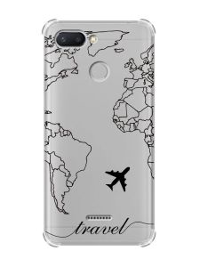 Чохол із потовщеними кутами для Xiaomi Redmi 6 :: Карта. Контур (принт 330)