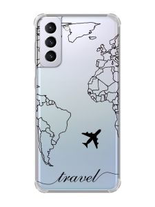 Чохол з потовщеними кутами на Samsung Galaxy S21 Plus :: Карта. Контур (принт 330)