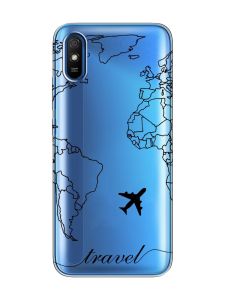 Прозорий чохол на Xiaomi Redmi 9A  :: Карта. Контур (принт 330)