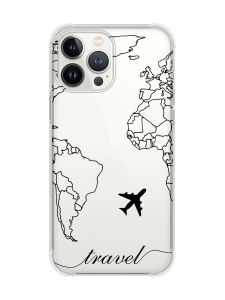 Чохол із потовщеними кутами на iPhone 14 Pro :: Карта. Контур (принт 330)