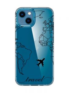 Прозорий чохол для iPhone 13 mini :: Карта. Контур (принт 330)