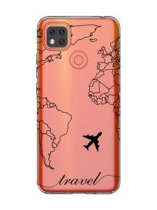 Прозорий чохол для Xiaomi Redmi 9C/10A :: Карта. Контур (принт 330)