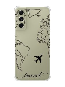 Чохол із потовщеними кутами на Samsung S21 FE :: Карта. Контур (принт 330)