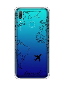 Чохол з потовщеними кутами Huawei Y7 2019/Y7 prime 2019 :: Карта. Контур (принт 330)