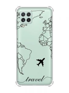 Чохол з потовщеними кутами на Samsung Galaxy M32/A22/M22 4G :: Карта. Контур (принт 330)