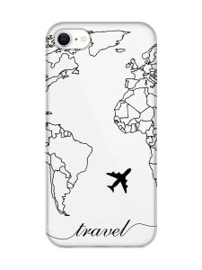 Прозорий чохол для iPhone 7, 8 :: Карта. Контур (принт 330)