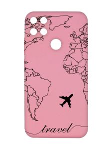 Матовий рожевий чохол на Xiaomi Redmi 10C :: Карта. Контур (принт 330)