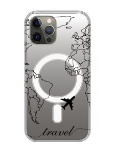 Магнітний чохол на iPhone 12 Pro Max із підтримкою MagSafe :: Карта. Контур (принт 330)