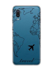 Прозорий чохол на Samsung Galaxy A02/A022 (2021) :: Карта. Контур (принт 330)