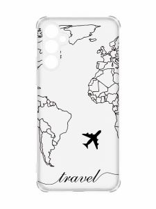 Чохол з потовщеними кутами на Samsung Galaxy A34 5G :: Карта. Контур (принт 330)