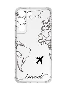 Чохол із потовщеними кутами на Samsung Galaxy S22 :: Карта. Контур (принт 330)