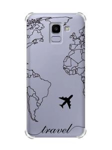 Чохол із потовщеними кутами на Samsung Galaxy J6 (2018) J600F :: Карта. Контур (принт 330)