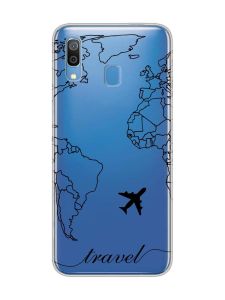 Прозорий чохол для Samsung Galaxy A30 (2019)/A20 (2019) :: Карта. Контур (принт 330)