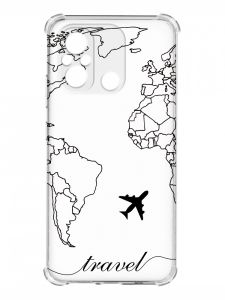 Чохол з потовщеними кутами на Xiaomi Redmi 12C :: Карта. Контур (принт 330)