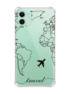 Чохол з потовщеними кутами на Apple iPhone 11 (6.1) :: Карта. Контур (принт 330)