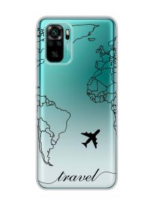 Прозорий чохол на Xiaomi Redmi Note 10 / Note 10s  :: Карта. Контур (принт 330)