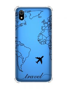 Чохол з потовщеними кутами для Xiaomi Redmi 7A :: Карта. Контур (принт 330)