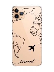 Прозорий чохол на iPhone 11 Pro Max (6,5) :: Карта. Контур (принт 330)