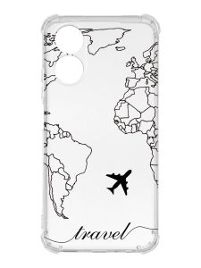 Чохол із потовщеними кутами на Oppo A17 :: Карта. Контур (принт 330)