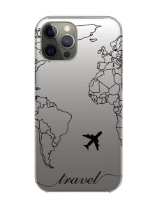 Прозорий чохол на iPhone 12 Pro Max :: Карта. Контур (принт 330)