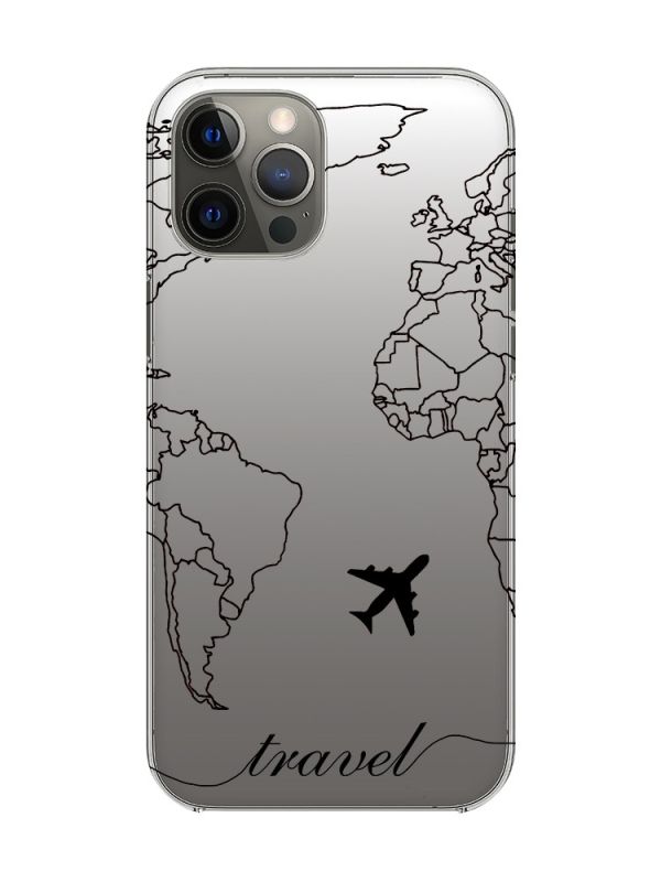 Прозорий чохол на iPhone 12 Pro Max :: Карта. Контур (принт 330)