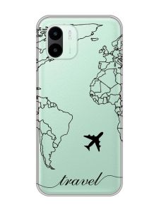 Прозорий чохол на Xiaomi Redmi A1 :: Карта. Контур (принт 330)