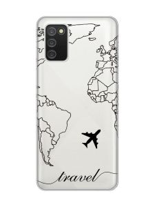Прозорий чохол для Samsung Galaxy A02s :: Карта. Контур (принт 330)