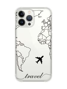 Чохол із потовщеними кутами на iPhone 14 Pro Max :: Карта. Контур (принт 330)