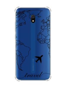 Чохол з потовщеними кутами на Xiaomi Redmi 8A :: Карта. Контур (принт 330)