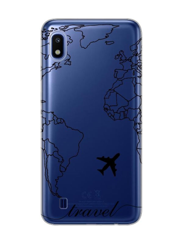 Прозорий чохол на Samsung Galaxy A10 (2019) A105 :: Карта. Контур (принт 330)