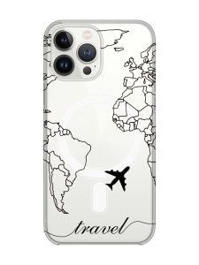 Магнітний чохол на iPhone 14 Pro із підтримкою MagSafe :: Карта. Контур (принт 330)