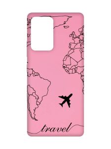 Матовий рожевий чохол на Samsung Galaxy A52 :: Карта. Контур (принт 330)
