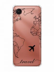 Чохол з потовщеними кутами на Samsung Galaxy A03 Core/A032 :: Карта. Контур (принт 330)