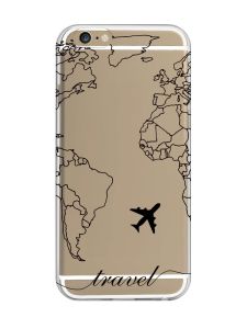 Прозорий чохол на iPhone 6/6s :: Карта. Контур (принт 330)