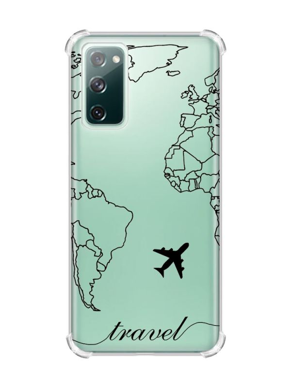 Чохол з потовщеними кутами на Galaxy S20 FE :: Карта. Контур (принт 330)