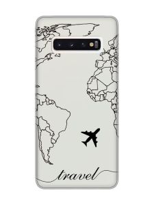 Прозорий чохол на Samsung Galaxy S10 :: Карта. Контур (принт 330)