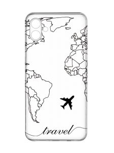Прозорий чохол на Samsung Galaxy A04e/A042 :: Карта. Контур (принт 330)