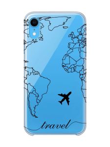 Прозорий чохол на iPhone XR :: Карта. Контур (принт 330)