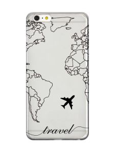 Прозорий чохол на iPhone 6+/6 Plus :: Карта. Контур (принт 330)