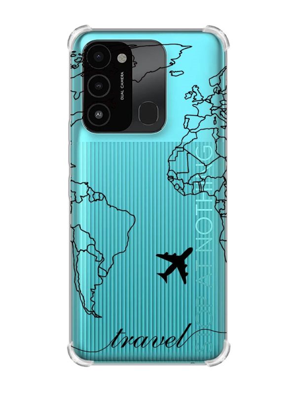 Чохол з потовщеними кутами на TECNO Spark Go 2022 :: Карта. Контур (принт 330)